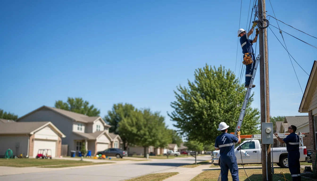 Residential electrician providing installation services in Golden City, MO